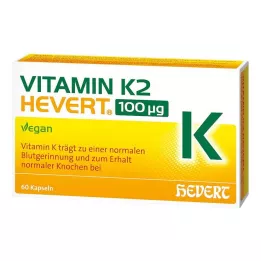 VITAMIN K2 HEVERT 100 μg kapslar, 60 st