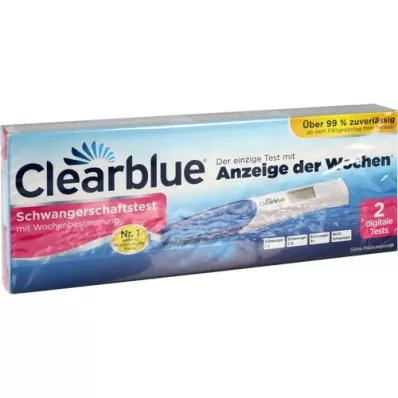 CLEARBLUE Graviditetstest med veckobestämning, 2 st