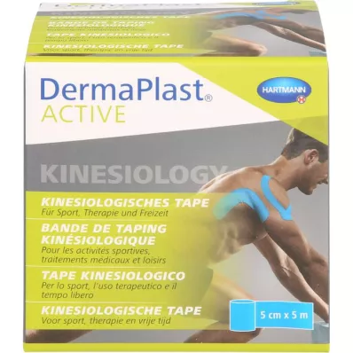 DERMAPLAST Active Kinesiology Tape 5 cmx5 m blå, 1 st