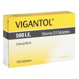 VIGANTOL 500 I.U. vitamin D3-tabletter, 100 st