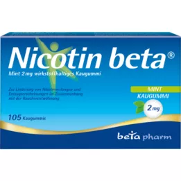NICOTIN beta Mint 2 mg aktiv ingrediens tuggummi, 105 st