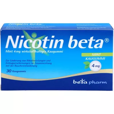 NICOTIN Beta Mint 4 mg aktiv ingrediens tuggummi, 30 st