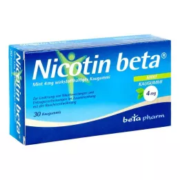 Nicotin Beta Mint 4 Mg aktivt tuggummi (30 stycken)