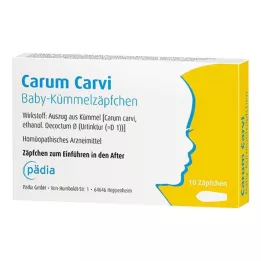 CARUM CARVI Suppositorier med kummin, 10 st