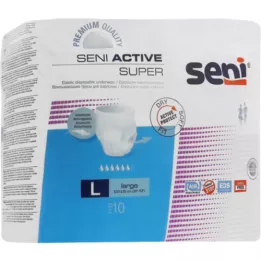 SENI Active Super Incontinence Briefs Disposable L, 10 st