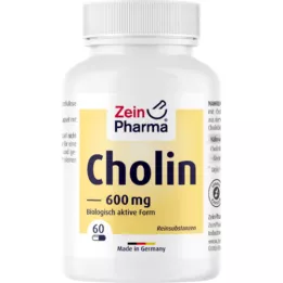 CHOLIN 600 mg ren från bitartrat veg.kapslar, 60 st
