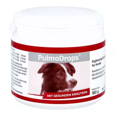 PULMODROPS Kompletterande tuggdroppar för hundar, 180 g