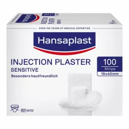 HANSAPLAST Sensitiva injektionsplåster 1,9x4 cm, 100 st