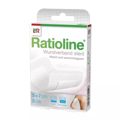 RATIOLINE Sårförband 7x5 cm sterilt, 5 st RATIOLINE Sårförband 7x5 cm sterilt, 5 st