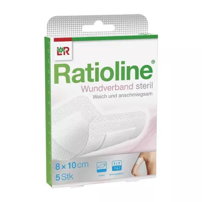 RATIOLINE Sårförband 10x8 cm sterilt, 5 st
