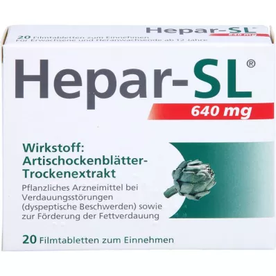 HEPAR-SL 640 mg filmdragerade tabletter, 20 st
