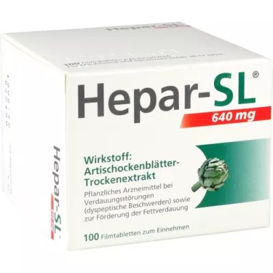 HEPAR-SL 640 mg filmdragerade tabletter, 100 st