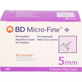BD MICRO-FINE+ Pennnålar 0,25x5 mm, 100 st