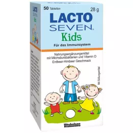 LACTO SEVEN Kids Smak av jordgubb och hallon Tabletter, 50 st