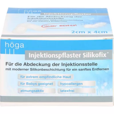 INJEKTIONSPFLASTER Silikofix 2x4 cm Höga, 100 st
