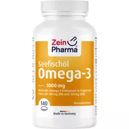 OMEGA-3 1000 mg mjukgelkapslar med havsfiskolja, högdos, 140 st