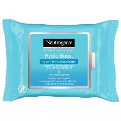 NEUTROGENA Hydro Boost Aqua rengöringsservetter, 25 st