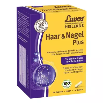 Luvos Healing Clay Organic Hair & Nail Plus Kapslar, 60 st Luvos Healing Clay Organic Hair & Nail Plus Kapslar, 60 st