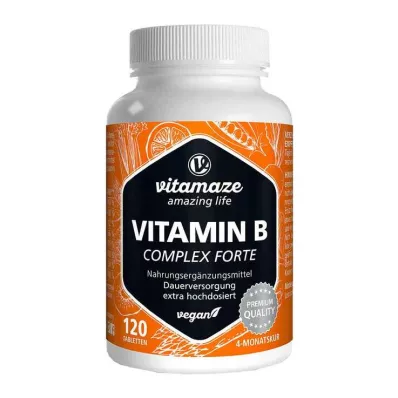 Vitamin B-Complex extra högdos veganska tabletter, 120 st