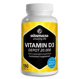 VITAMIN D3 20 000 I.U. depottabletter högdos, 180 st