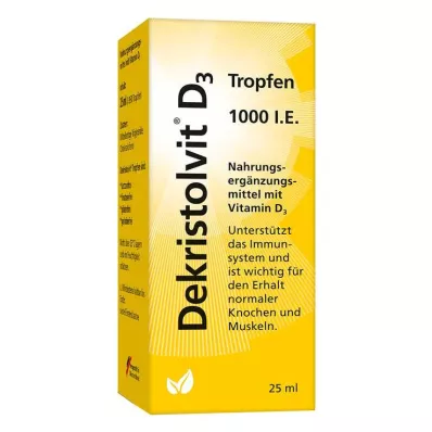 DEKRISTOLVIT D3 1 000 I.U.-droppar, 25 ml