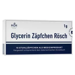 GLYCERIN ZÄPFCHEN Rösch 1 g mot förstoppning, 10 st