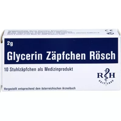 GLYCERIN ZÄPFCHEN Rösch 2 g mot förstoppning, 10 st