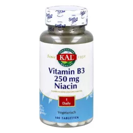 VITAMIN B3 NIACIN 250 mg tabletter, 100 st