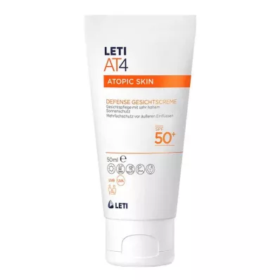 Leti AT4 Defense SPF 50+ ansiktskräm, 50 ml Leti AT4 Defense SPF 50+ ansiktskräm, 50 ml