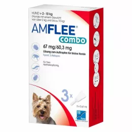 AMFLEE kombo 67/60,3 mg Oral lösning för hundar 2-10 kg, 3 st