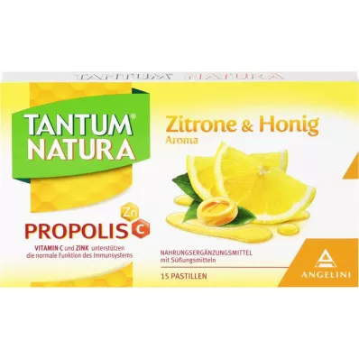 TANTUM NATURA Propolis med citron &amp; Honungsarom, 15 st