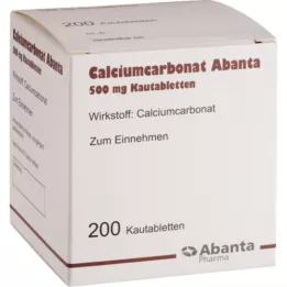 CALCIUMCARBONAT ABANTA 500 mg tuggtabletter, 200 st