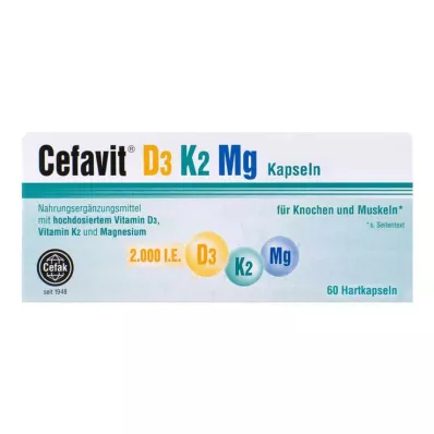 Cefavit D3 K2 Mg hårda kapslar, 60 st Cefavit D3 K2 Mg hårda kapslar, 60 st