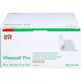 VLIWAZELL Pro superabsorb.compress.sterile 10x10 cm, 10 st