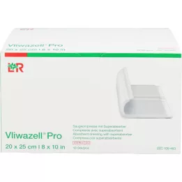 VLIWAZELL Pro superabsorb.compress.sterile 20x25 cm, 10 st