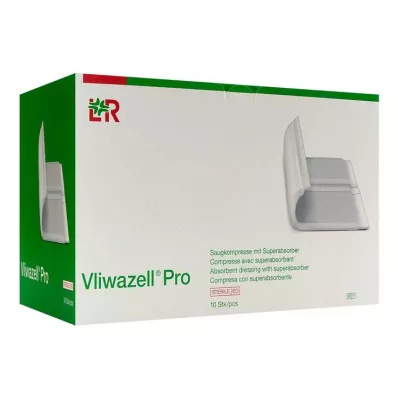 Vliwazell Pro superabsorb.compress steril 20x40 cm, 10 st Vliwazell Pro superabsorb.compress steril 20x40 cm, 10 st