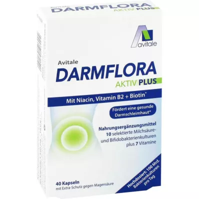 DARMFLORA Active Plus 100 miljarder bakterier+7 vitaminer, 40 st