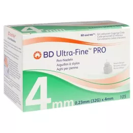 BD ULTRA-FINE PRO Pennnålar 4 mm 32 G 0,23 mm, 105 st