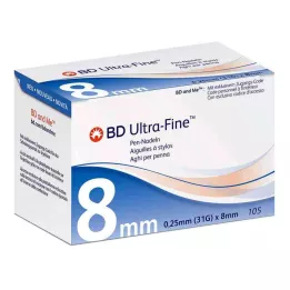 BD ULTRA-FINE Pennnålar 8 mm 31 G 0,25 mm, 105 st