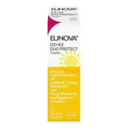 EUNOVA DuoProtect D3+K2 1000 I.U./50 μg droppar, 11,5 ml