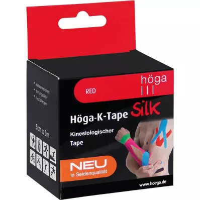 HÖGA-K-TAPE Silke 5 cmx5 m l.fr.röd kinesiol.tape, 1 st