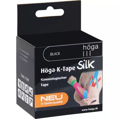 HÖGA-K-TAPE Silke 5 cmx5 m l.fr.svart kinesiol.band, 1 st