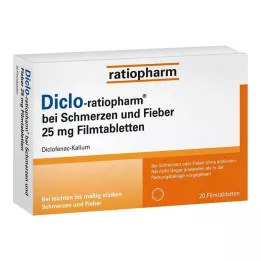 DICLO-RATIOPHARM mot smärta och feber 25 mg FTA, 20 st