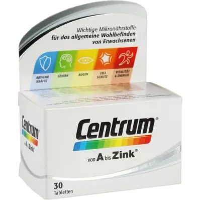 CENTRUM A-Zink tabletter, 30 st