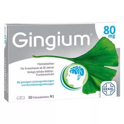 Gingium 80 mg filmdragerade tabletter, 30 st Gingium 80 mg filmdragerade tabletter, 30 st