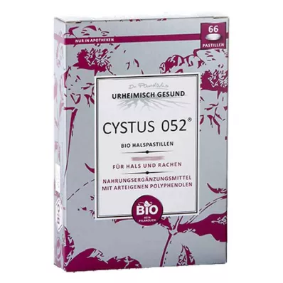 CYSTUS 052 Organiska halspastiller, 66 st
