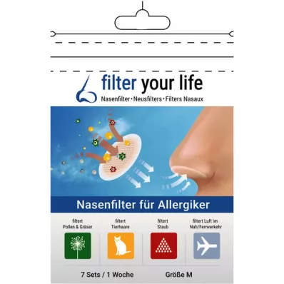 FILTER YOUR LIFE Näsfilter för allergiker storlek M, 7X2 st