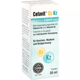 CEFAVIT D3 K2 Flytande rena droppar för oral användning, 20 ml