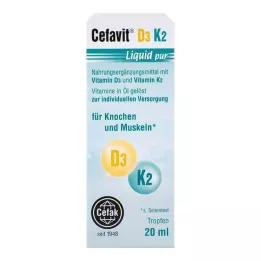 CEFAVIT D3 K2 Flytande rena droppar för oral användning, 20 ml