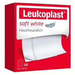 LEUKOPLAST mjukt vitt plåster 8x10 cm, 10 st